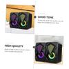 Angoily 1pair USB Computer Speakers Portable Stereo for Home Office Small Design Vibrant Led Lights Compatible Desktop and Laptop for Gaming and Music Enjoyment Style view 4