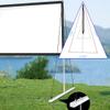 100inch Outdoor Double Sided Projector Screen with Stand, 16:9 HD Portable Projection Movie Screen for Home Theater, Backyard Movie Night view 3