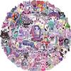 100 Pcs Kawaii Pastel Goth Stickers, Cute Creepy Stickers, Soft Purple Gothic Waterproof Vinyl Gifts for Laptop, Water Bottle,Phone, Luggage, Teens Adults view 1