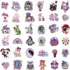 100 Pcs Kawaii Pastel Goth Stickers, Cute Creepy Stickers, Soft Purple Gothic Waterproof Vinyl Gifts for Laptop, Water Bottle,Phone, Luggage, Teens Adults view 3
