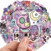 100 Pcs Kawaii Pastel Goth Stickers, Cute Creepy Stickers, Soft Purple Gothic Waterproof Vinyl Gifts for Laptop, Water Bottle,Phone, Luggage, Teens Adults view 4