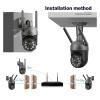 QDVOPHZA 8CH 3MP Wireless Security Camera Kit WiFi PTZ IP Camera Outdoor Auto Tracking Two-Way Audio Full Color Night CCTV Video(1T,8CH NVR 8 Cameras) view 2