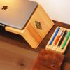 asrincodesigns Custom Monogram Desk Organizer Set, Personalized Wood Charging Station, for Her, Office Decor Desk Organizer view 2