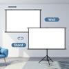 120inch Portable Projector Screen with Adjustable Tripod, 16:9 HD 4K Foldable Wrinkle Free Movie Screen for Home Theater, Movie Nights view 3