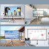 120inch Portable Projector Screen with Adjustable Tripod, 16:9 HD 4K Foldable Wrinkle Free Movie Screen for Home Theater, Movie Nights view 4