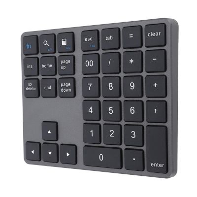 Jectse Number Pad for Laptop, 2.4G BT5.0 BT3.0 Numeric Keypad with 35 Keys, Wide Compatibility, Long Standby Time, ABS Material,Type C Charging, 10m Operating Distance,for OS X,