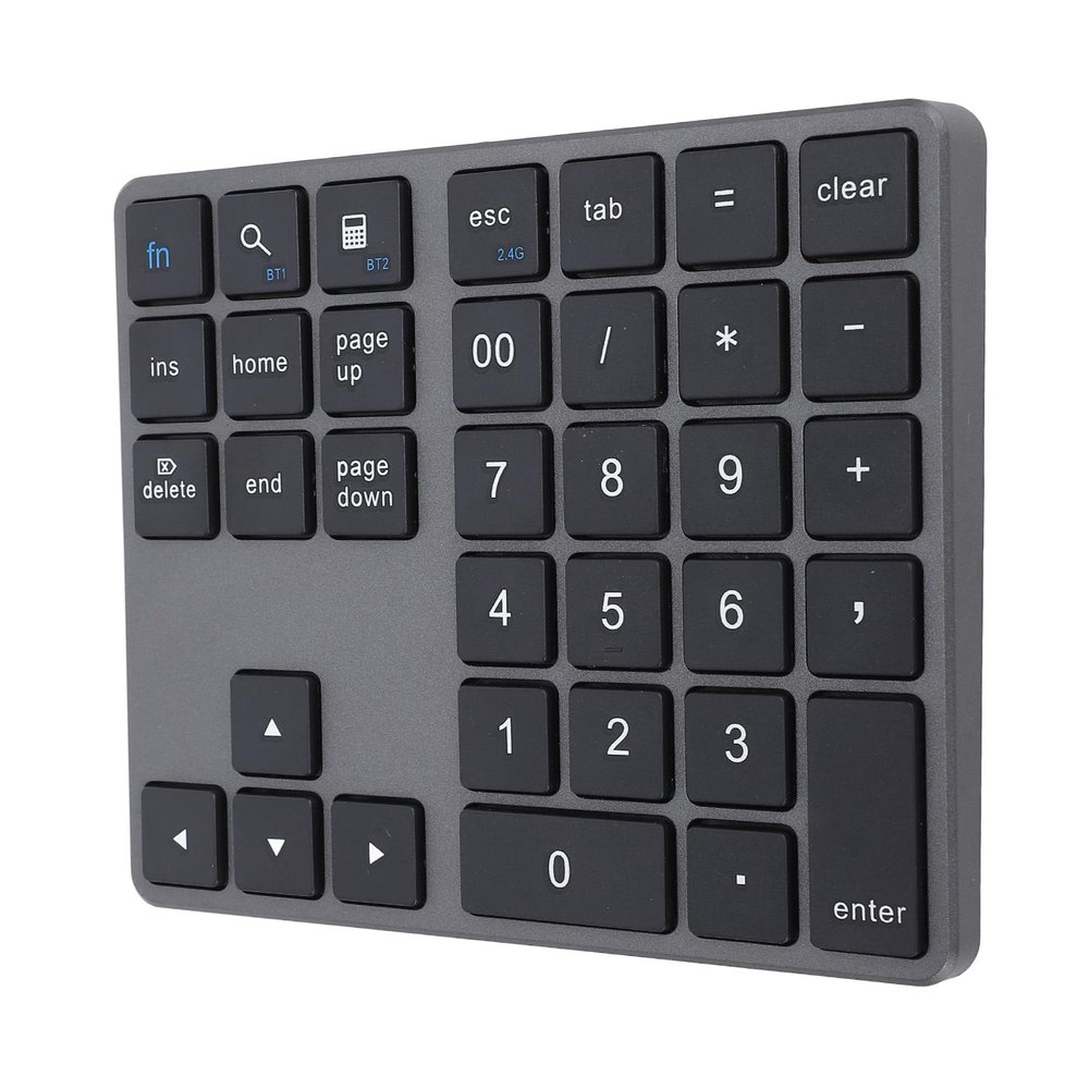 Jectse Number Pad for Laptop, 2.4G BT5.0 BT3.0 Numeric Keypad with 35 Keys, Wide Compatibility, Long Standby Time, ABS Material,Type C Charging, 10m Operating Distance,for OS X,