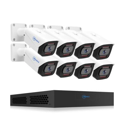 QDVOPHZA 4K 8MP POE Security Camera System 8CH P2P AI Video Surveillance Kit Two Way Audio Outdoor Home 8MP IP Camera CCTV Nvr Set(None,8CH NVR with 8 Cam)