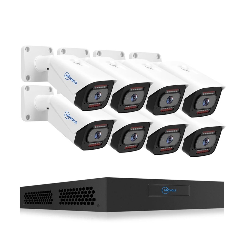 QDVOPHZA 4K 8MP POE Security Camera System 8CH P2P AI Video Surveillance Kit Two Way Audio Outdoor Home 8MP IP Camera CCTV Nvr Set(None,8CH NVR with 8 Cam)