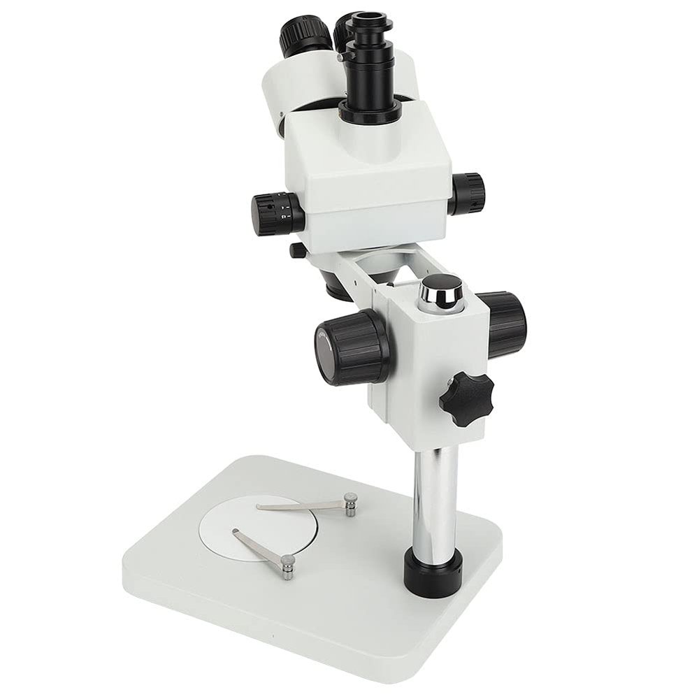 Adjustable Magnification Trinocular Stereo Microscope, Wide Field of View, Easy to Operate with Digital Camera, Ideal for Industrial Welding, Eyepiece 10X to with Computer