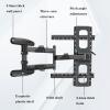 40"-80" Wall Mount TV Bracket Steel 180 Swivel Fixed Wall TV Bracket Extended Tilt TV Bracket with 9.815.7" Wall Plate, Holds 110 Lbs view 3