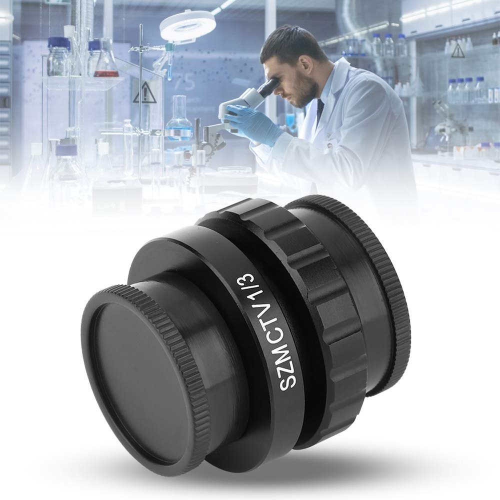 1 or 3 CTV, 3X Magnifier, Standard C Interface, high Definition Optical Coating Lens, SZMCTV 1 or 3 Adapter C Mount Lens Adapter for Trinocular Stereo Microscope Video Camera,