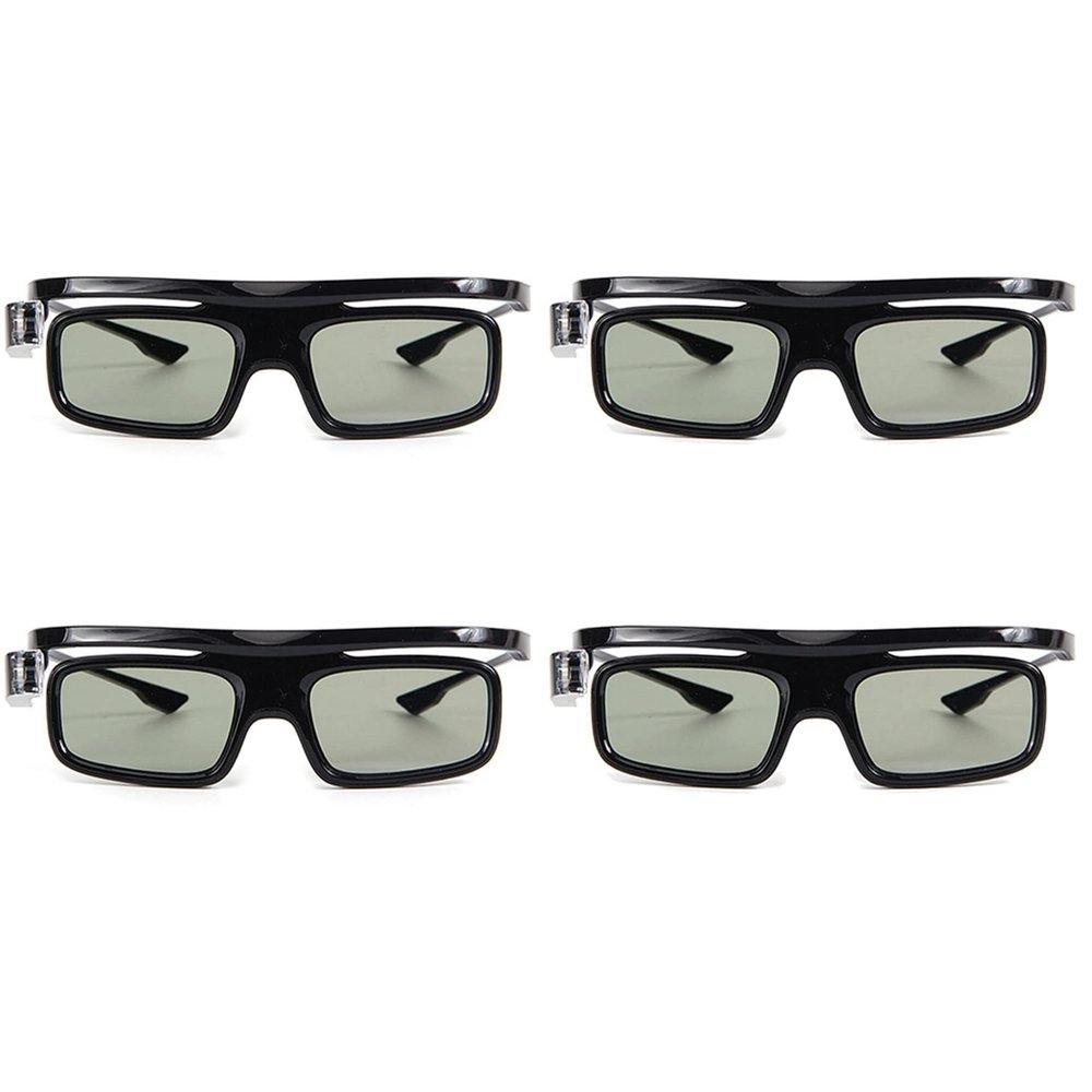 Ruitutedianzi 4Pcs Dlp-Link Active Shutter 3D Glass Gl1800 Rechargeable Eyewear for 3D Projector R20 R19 R15 P12 R9 R7