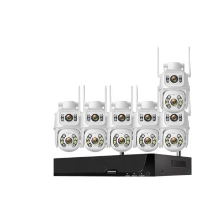 QDVOPHZA 8MP WiFi Surveillance Cameras System Smart 8CH WiFi NVR 4K 360 Wireless Outdoor Security IP Camera Monitoring Kit Night Vision(None,6 Camera 8CH NVR_E/U)