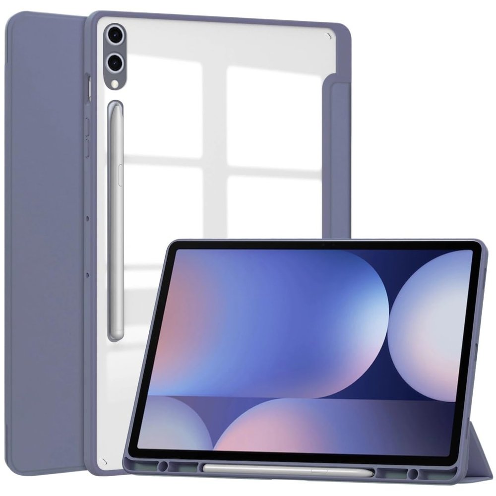 PMPLBEBAZ Tablet Case Suitable for Samsung Galaxy Tab S10 Plus 12.4" 2024 SM-X820 SM-X826B Tablet Cover with Shockproof & Auto Sleep(Lavender)