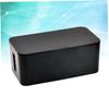 CONGARTENO Power Cord Storage Box Plastic Organizer for Cables Black Efficient for Home Office Keep Wires Hidden Tidy view 3