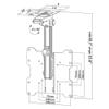 Adjustable Tilt Ceiling TV Mount Fits Most 26 to 45 Inch LCD Monitors, 20kg Load Capacity, Hole Spacing Up to 200-200mm view 4