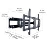 32"-100" Heavy Duty Wall Mount TV Mount Full Motion Articulating Arm Extend Tilt Swivel Large Screen TV Mount Supports Up to 176 Lbs. view 2
