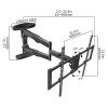 Wall Mount TV Bracket 37"-75" Extend Tilt Swivel Fixed Wall TV Bracket Three Arms Adjustable TV Bracket Max Hole Spacing 800x600mm Up to 82 Lbs view 2