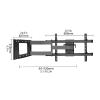 37"-75" Multifunctional TV Wall Mount Full Motion Articulating Arm Swivel Tilt Extension Swivel TV Mount, Max Hole Spacing 600x400mm Up to 87 Lbs view 3