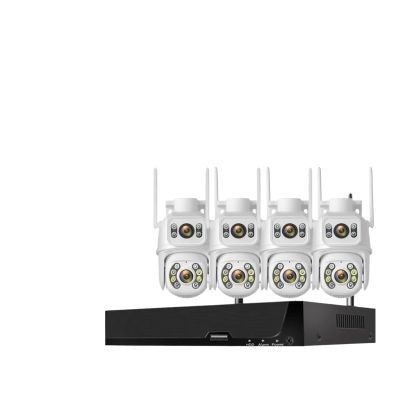 QDVOPHZA 8MP WiFi Surveillance Cameras System Smart 8CH WiFi NVR 4K 360 Wireless Outdoor Security IP Camera Monitoring Kit Night Vision(None,4 Camera 8CH NVR_U/K)