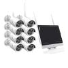 QDVOPHZA 5MP 8CH Wireless Audio CCTV Security Camera System H.265 12.5 Inch LCD Screen NVR WiFi Outdoor IP Camera with Wireless Monitor(None,15_U/S) view 1