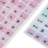 Colorful English Language Keyboard Stickers Coating PVC Material 2pcs Keycaps Stickers for Laptop Desktop Computer (A) view 4