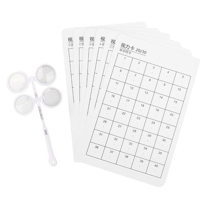 Optical Flipper Set, Modern Eye Exercise Tool, 150 Degree Adjustable Optometry Plastic Flip, with 6pcs Visual Card, for Eye Care and Vision Improvement Anywhere (200 Degrees)