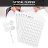 Optical Flipper Set, Modern Eye Exercise Tool, 150 Degree Adjustable Optometry Plastic Flip, with 6pcs Visual Card, for Eye Care and Vision Improvement Anywhere (200 Degrees) view 3