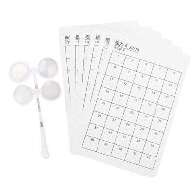 Optical Flipper Set, Modern Eye Exercise Tool, 150 Degree Adjustable Optometry Plastic Flip, with 6pcs Visual Card, for Eye Care and Vision Improvement Anywhere (150 Degrees)