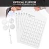 Optical Flipper Set, Modern Eye Exercise Tool, 150 Degree Adjustable Optometry Plastic Flip, with 6pcs Visual Card, for Eye Care and Vision Improvement Anywhere (150 Degrees) view 4