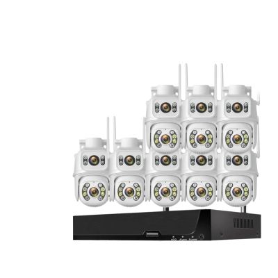 QDVOPHZA 8MP WiFi Surveillance Cameras System Smart 8CH WiFi NVR 4K 360 Wireless Outdoor Security IP Camera Monitoring Kit Night Vision(None,8 Camera 8CH NVR_A/U)