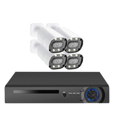 QDVOPHZA 10CH NVR Recorder 4K 8MP HD CCTV Video Surveillance POE Camera System Color Night Vision Human Detect Smart Security Monitor Kit(None,10CH NVR 4PCS CAM_U/S)