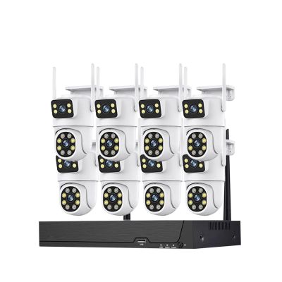 QDVOPHZA 8MP WiFi Surveillance Cameras System Smart 8CH WiFi NVR 4K 360 Wireless Outdoor Security IP Camera Monitoring Kit Night Vision(None,8 Camera 8CH NVR_A/U)