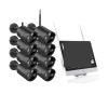 QDVOPHZA 5MP 8CH Wireless Audio CCTV Security Camera System H.265 12.5 Inch LCD Screen NVR WiFi Outdoor IP Camera with Wireless Monitor(2T,6_U/K) view 1
