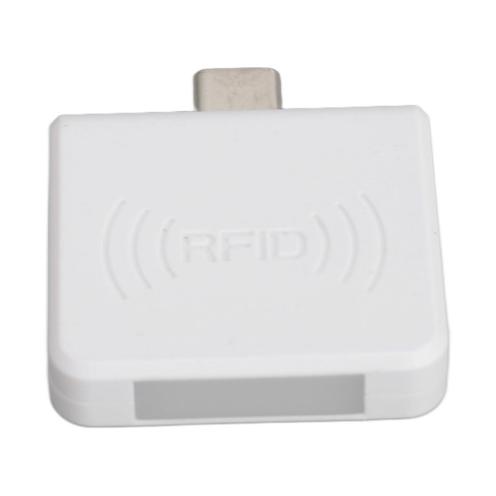 Reader, Type C IC Card Reader Less Mobile Phone Card Reader Card Reader Writer with Radio Frequency Identification Card Reader 13.56Mhz for (White)