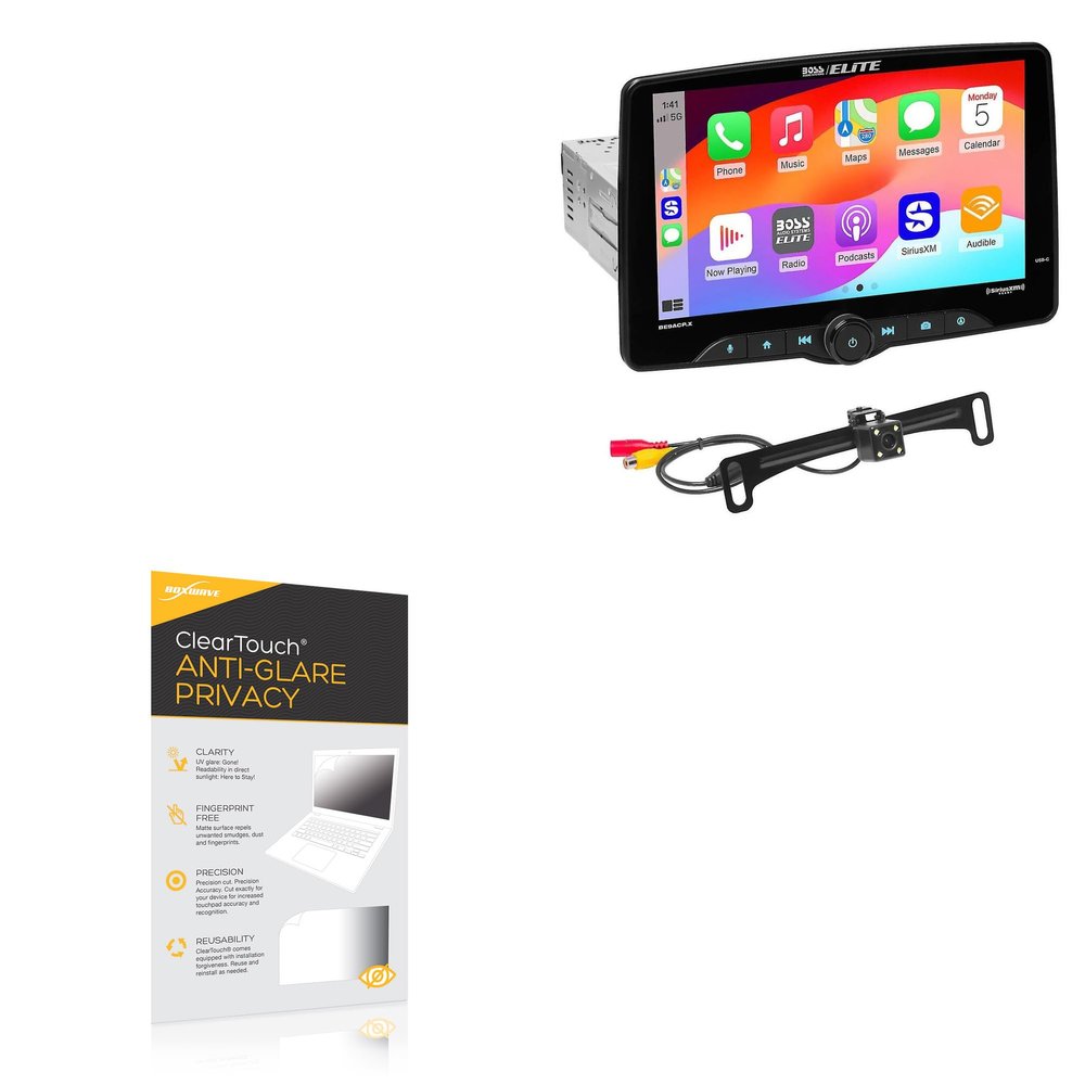 BoxWave Screen Protector Compatible with BOSS Audio Elite BE9ACP.XC - ClearTouch Anti-Glare Privacy (2-Pack), Privacy Screen Protector Flexible Film Anti-Glare