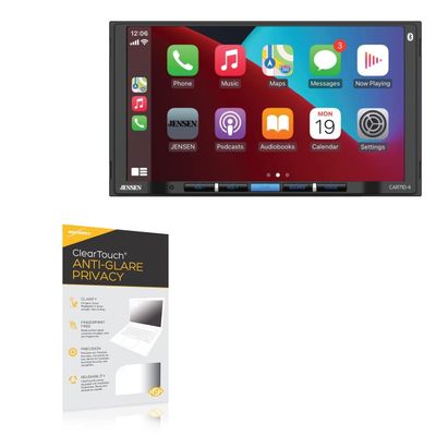 BoxWave Screen Protector Compatible with Jensen CAR710-4 - ClearTouch Anti-Glare Privacy (2-Pack), Privacy Screen Protector Flexible Film Anti-Glare
