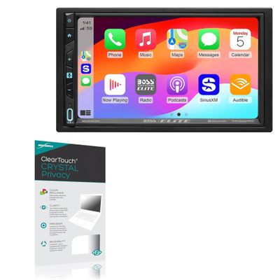 BoxWave Screen Protector Compatible with BOSS Audio Elite BE7ACP.WX - ClearTouch Crystal Privacy (2-Pack), Privacy Screen Protector Flexible Film Clear