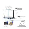 QDVOPHZA 8MP WiFi Surveillance Cameras System Smart 8CH WiFi NVR 4K 360 Wireless Outdoor Security IP Camera Monitoring Kit Night Vision(None,4 Camera 8CH NVR_A/U) view 3