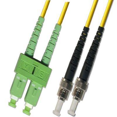100M Singlemode Duplex Fiber Optic Cable (9/125) - SC/APC to ST/UPC