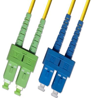 50M Singlemode Duplex Fiber Optic Cable (9/125) - SC/APC to SC/UPC