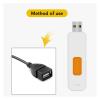3.5mm A-dio AUX Jack to USB 2.0 Type A Male to Female OTG Converter Adapter Cable Fit Compatible Car view 3