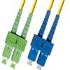 0.3M (1ft) Singlemode Duplex Fiber Optic Cable (9/125) - SC/APC to SC/UPC view 1