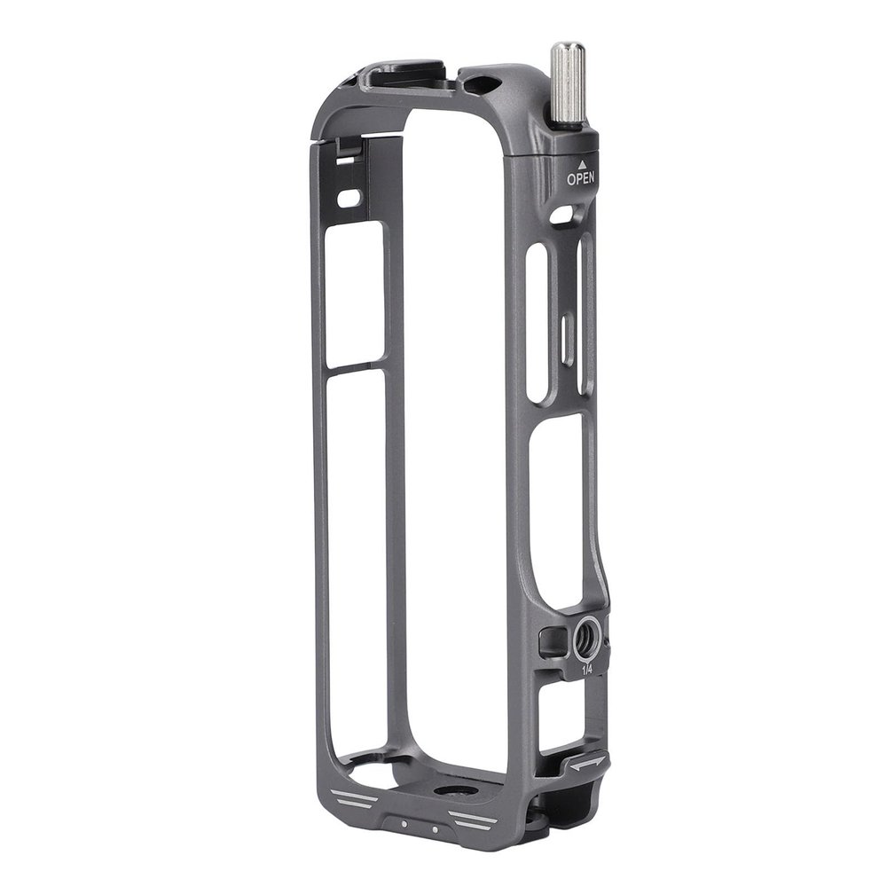 Camera Case, Camera Cage Aluminum Alloy and Silicone Camera Cage with Soft Foam Padding for Action Camera