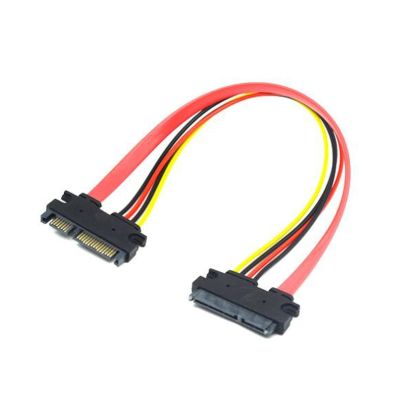 0.5M 7+15 22Pin SATA Extension Cable Male to Female 22 Pin Serial ATA Data Power Cord Fit Compatible 2.5 3.5 Inch HDD SSD(0.3M)