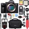 Sony a7III 24.2MP Full Frame Mirrorless Interchangeable Lens Camera (Renewed) | Official USA Partner Model | Body ILCE-7M3 Bundle with 64GB Memory + Flash & Accessories Kit view 1