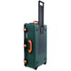 Trekking Green Pelican 1615 Air case with Orange Handles & latches. Comes Empty. view 1