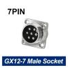 BHUPWZE GX12 Connector Square Base Flange Socket 2 Pin 3pin 4pin 5pin 6pin 7pin Diam 12mm(7 Pin) view 2