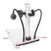Lab Microscope Accessories Aluminum Alloy Stand Bracket Holder Lifting Support with LED Light for Digital Microscope USB Microscopes view 2